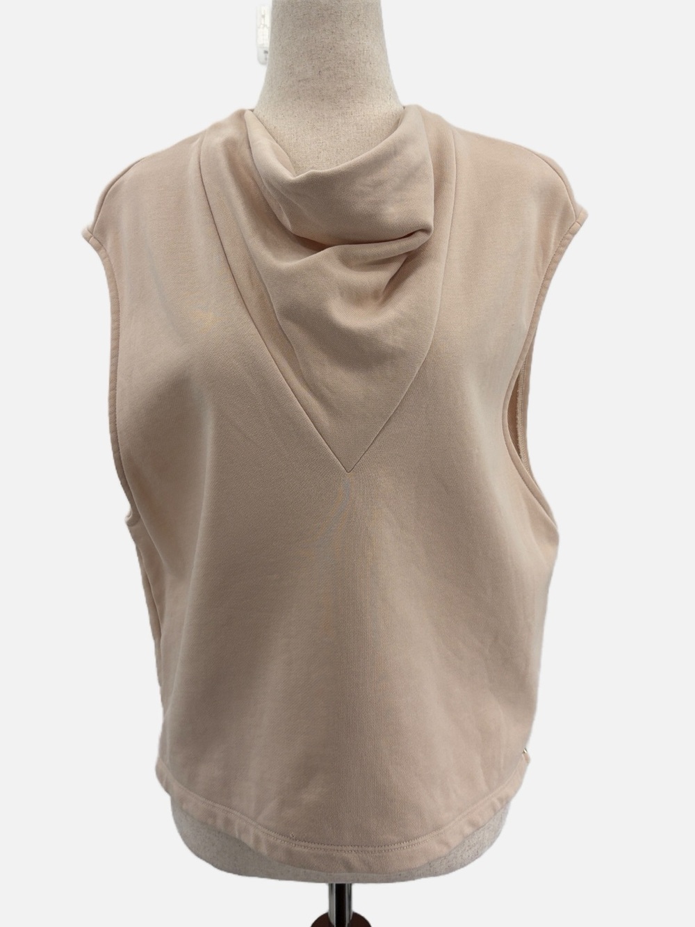 Cuyana Terry Gusset Neckline Top Pearl Pima Cotton Size Medium